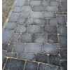 Tumbled Block Paving in Charcoal, 50mm, 2 Mixed Sizes. Pack 8.35m2