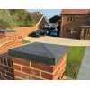 Natural Granite Apex Pier Cap: Emperor Black - 48x48cm for 2 Brick Pillar