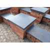 Natural Granite Flat Pier Caps: Emperor Black - 480x480x40mm for 2 Brick Pillar 