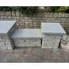 Natural Granite Flat Double Wall Coping Stone: Grey Granite - 600x300x40mm