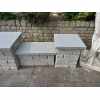 Natural Granite Flat Pier Caps: Grey Colour - 400x400x40mm for 1 1/2 Brick Pillar 