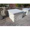 Natural Granite Flat Pier Caps: Grey Colour - 620x620x40mm for 2.5 Brick Pillar 