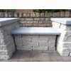 Natural Granite Flat Double Wall Coping Stone: Grey Granite - 600x300x25mm