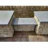 Natural Granite Flat Double Wall Coping Stone: Grey Granite - 600x300x25mm