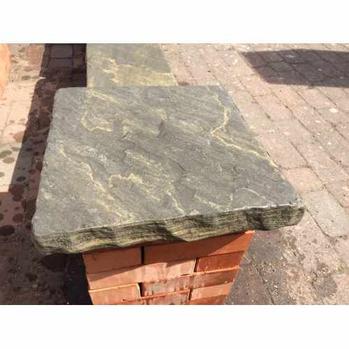 Natural Black Sandstone Reclaimed Style 1.5 Brick Pier Caps - 400mm x 400mm x 50mm