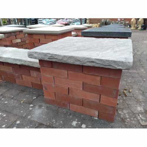 Natural Black Sandstone Reclaimed Style 2.5 Brick Pier Caps - 620mm x 620mm x 50mm