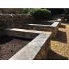 Natural Sandstone Weathered Coping Stones: 900x300x50mm Double Wall