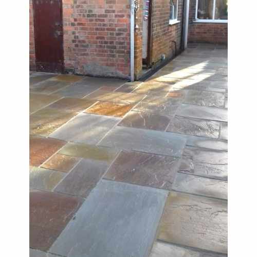 Natural  Indian Sandstone Paving : Forest Blend : 4 Mixed Size Patio Pack (15.25m2)