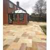 Natural Sandstone 4 Mixed Size Paving in Sahara Buff : 