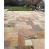 Natural Sandstone 4 Mixed Size Paving in Sahara Buff : 