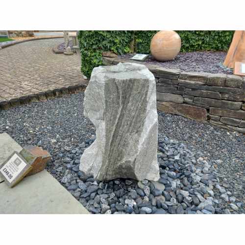 Water Feature: Silver Quartz Stone Pre-Drilled Monolith Water Feature: QM-09 - 680mm High