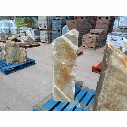 Water Feature: Silver Quartz Stone Pre-Drilled Monolith Water Feature: QM-10 - 1160mm High