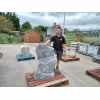 Water Feature: Grey Quartz Stone Pre-Drilled Monolith Water Feature: QM-02 - 1175mm High