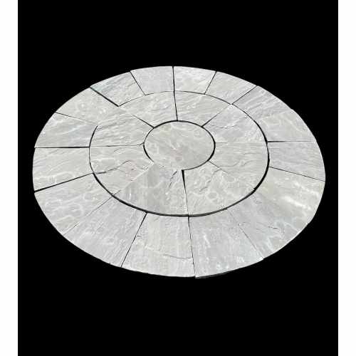 Circle Paving Kit: Natural Sandstone 1.6m Dia : Kandla Grey