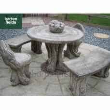 stone patio table and chairs